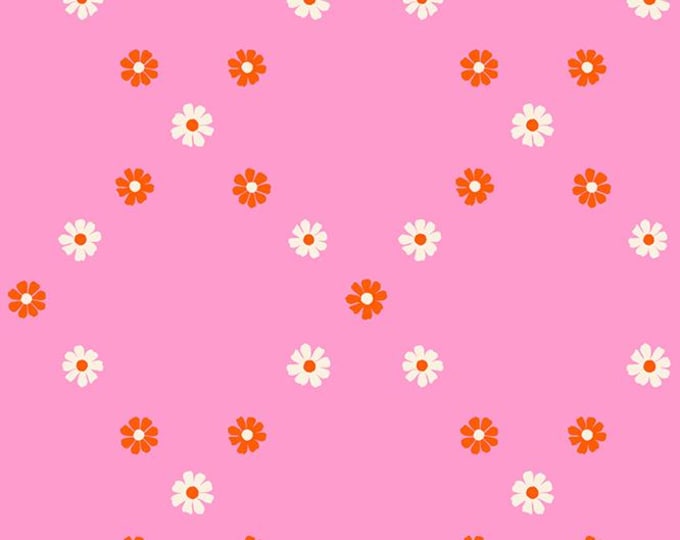 Best Day Ever -- (RS0107 14)  Diamond Flowers in Flamingo by Melody Miller for Ruby Star Society