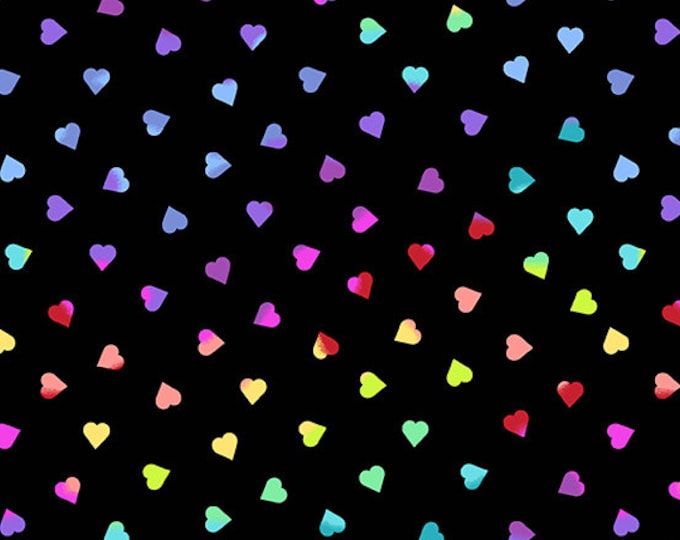 Beguiled by Libs Elliot for Andover Fabrics -  Fat Quarter of Heart of Glass in Black