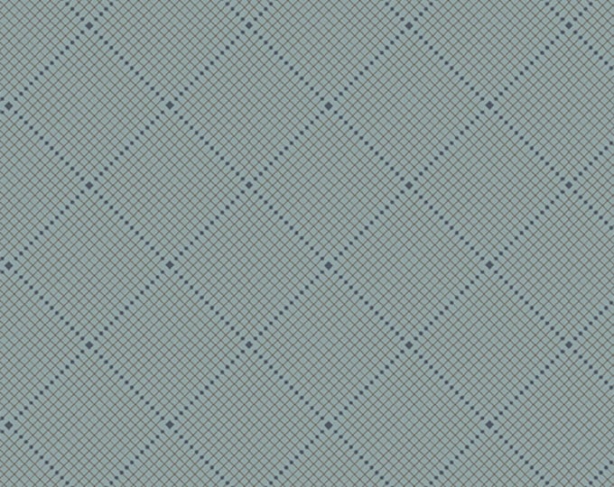 Fabrics From the Attic by Guicy Guice for Andover Fabrics - Fat Quarter of Gridlock in Mineral