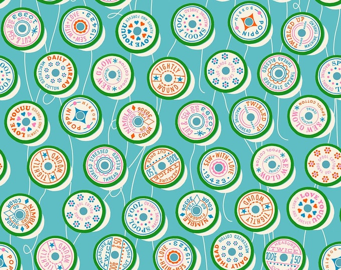 Trinketry-- (RS0111 18) Spools in Turquoise by Melody Miller