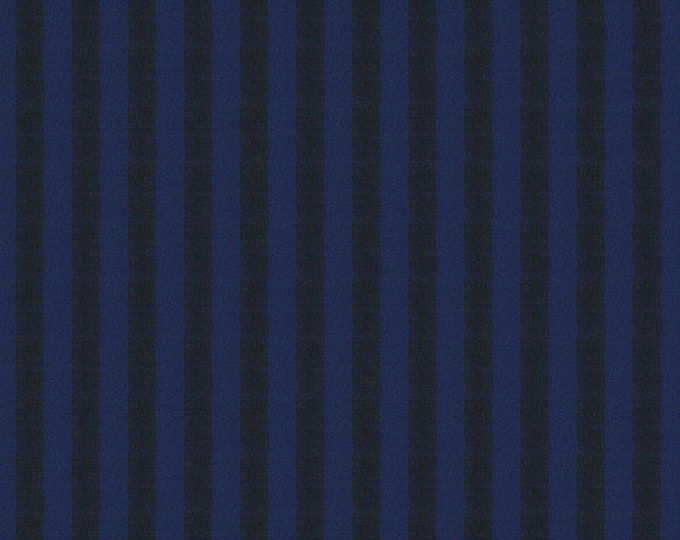 Kaffe Fassett Shot Cotton Stripes -  Fat Quarter of Midnight in Narrow Shot Cotton Stripe
