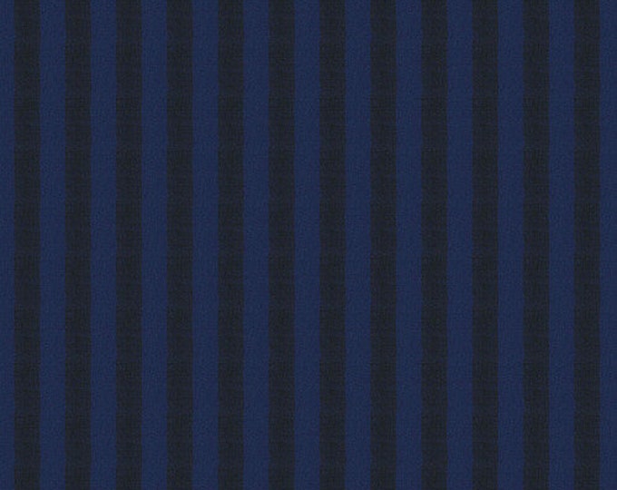 Kaffe Fassett Shot Cotton Stripes -  Fat Quarter of Midnight in Narrow Shot Cotton Stripe