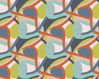 After the Rain by Bookhou for Anna Maria Horner Conservatory Chapter 3 with Free Spirit Fabrics- Fat Quarter of Woven in Lime