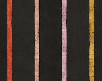 Warp and Weft Honey Carousel in Black (RS4066 12) by Alexia Marcelle Abegg for Ruby Star Society -- Fat Quarter