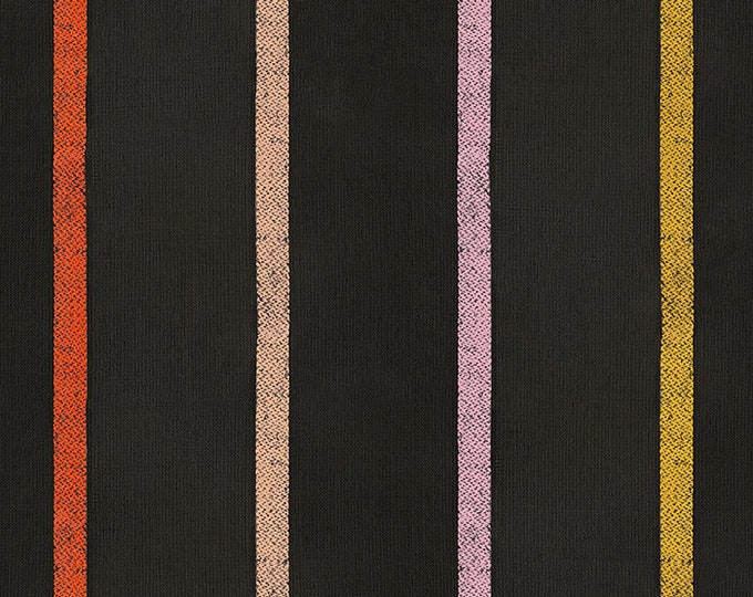 Warp and Weft Honey Carousel in Black (RS4066 12) by Alexia Marcelle Abegg for Ruby Star Society -- Fat Quarter
