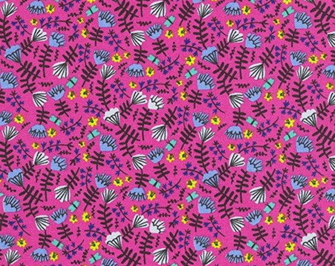 Robert Kaufman -    AIL-19559-110 HOT PINK by Hello!Lucky from Wild and Free - Fat Quarter
