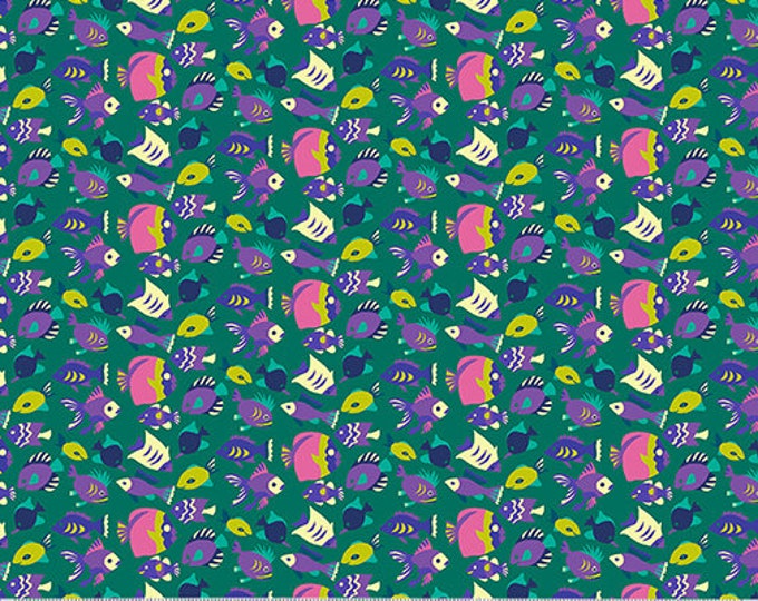 Atlantis by Sally Kelly for Windham Fabrics - Fat Quarter of 53342-4 Shoal in Emerald