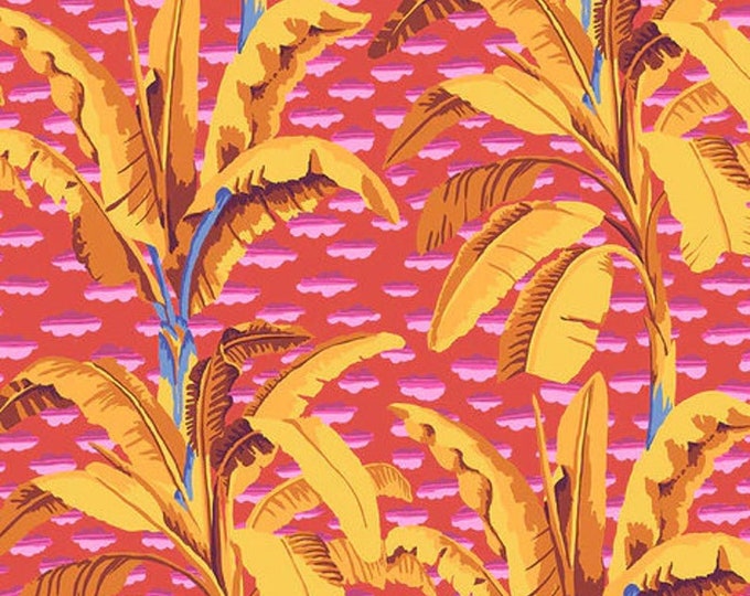 Kaffe Fassett Collective February 2021 -- Fat Quarter of Kaffe Fassett Banana Trees in Red