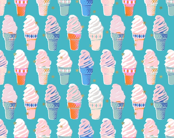 Best Day Ever -- (RS0105 17M) Ice Cream in Dark Turquoise Metallic by Melody Miller for Ruby Star Society