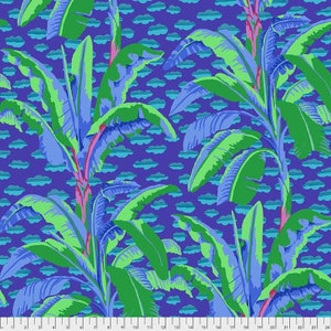 Kaffe Fassett Collective February 2021 -- Fat Quarter of Kaffe Fassett Banana Trees in Purple