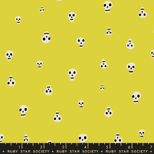 Spooky Darlings by Ruby Star Society -- Fat Quarter of Charms in Citron (RS5070 13)