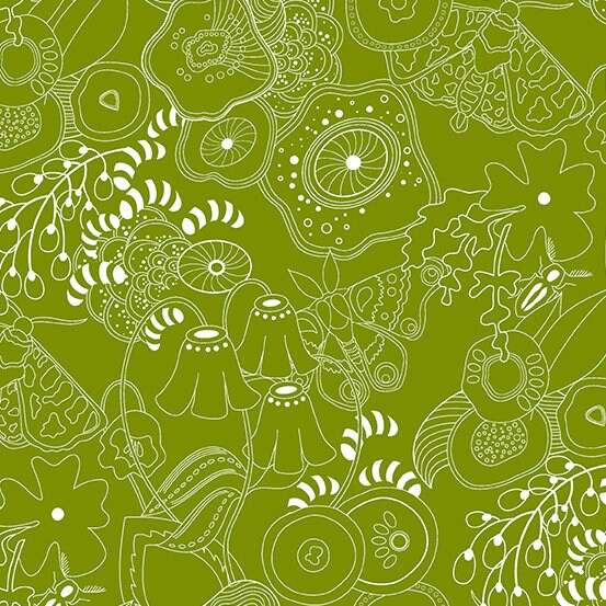 Century Prints Hopscotch Grow Guacamole - Alison Glass - PER QUARTER METRE Century Prints Hopscotch Grow Guacamole - Alison Glass - PER QUARTER METRE