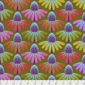 Love Always by Anna Maria Horner Fabrics for Free Spirit Fabrics - Fat quarter of Echinacea Glow in Autumn