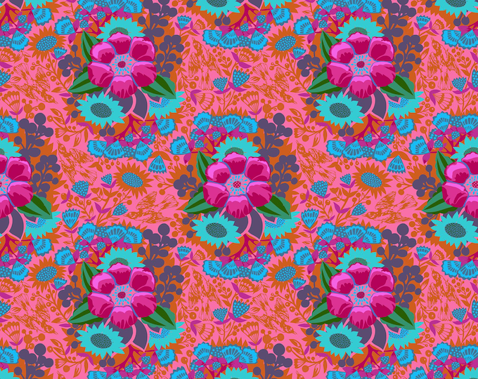 Overdressed by Anna Maria Parry -- Fat Quarter of AMT150- 23L Centerpiece in Juicy