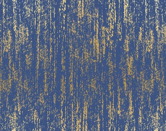 Tiger Fly -- Ruby Star Society Fabric, RS2005-35M  Tiger Fly Brushed in Metallic Dark Blue by Sarah Watts -- Fat Quarter