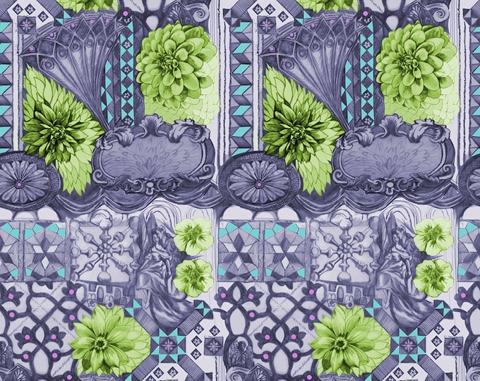 English Summer by Anna Horner for Free Spirit Fabrics - Tourist in Peridot