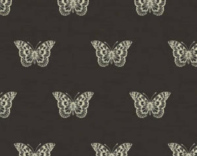 Botanica by Makower for Andover Fabrics - Butterfly in Grey - Fat Quarter