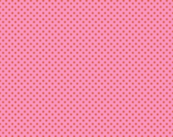 Meadow Star by Alexia Marcelle Abegg Puff in Flamingo for Ruby Star Society -- RS410417