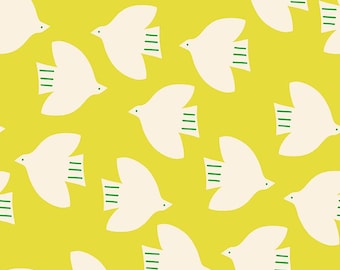 Catnap -- (RS4135 12) Birds in Citron by Alexia Marcelle Abegg