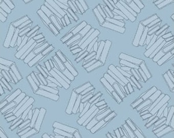Literary by Heather Givans for Windham Fabrics - Stacks in Whale - Fat Quarter