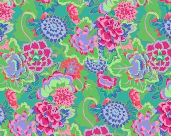 Kaffe Fassett Collective February 2022 -- Fat Quarter of Kaffe Fassett Cloisonne in Aqua
