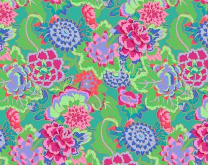 Kaffe Fassett Collective February 2022 -- Fat Quarter of Kaffe Fassett Cloisonne in Aqua