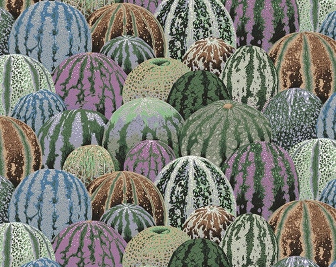 Kaffe Fassett Collective August 2020 -- Fat Quarter of Philip Jacobs Watermelons in Grey