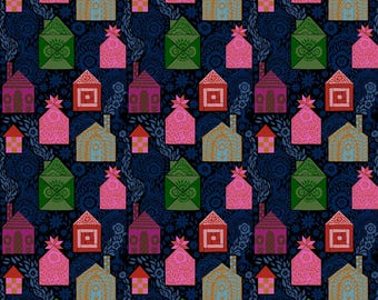 Allegory by Anna Maria Parry -- Fat Quarter of AMT146- 49L Storybook in Dark