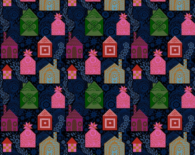 Allegory by Anna Maria Parry -- Fat Quarter of AMT146- 49L Storybook in Dark