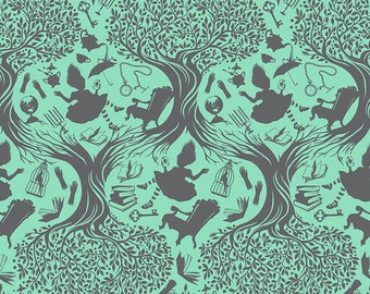 Fat Quarter Down the Rabbit Hole in Daydream - Tula Pink's Curiouser and Curiouser for Free Spirit Fabrics