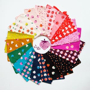 Strawberry Fat Quarter-bundel van Kimberly Kight voor Moda's Ruby Star Society