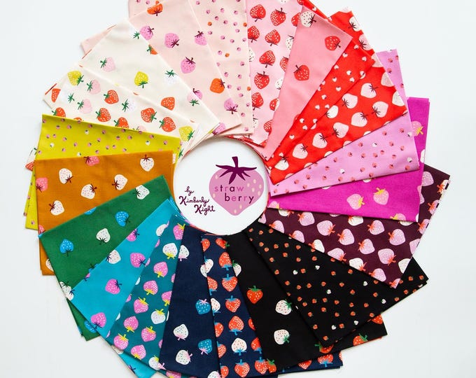 Strawberry Fat Quarter Bundle by Kimberly Kight for Moda’s Ruby Star Society