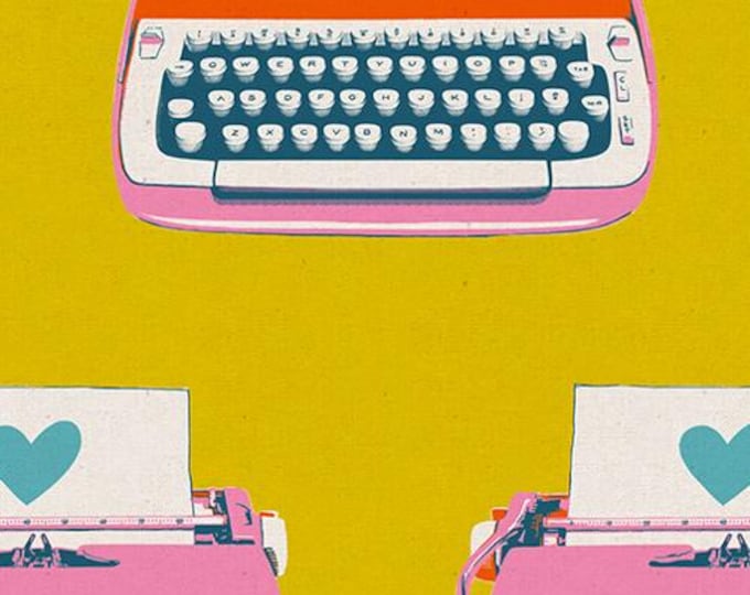 Best Day Ever by Ruby Star Society -- 25cm cut of Canvas Typewriters in Golden