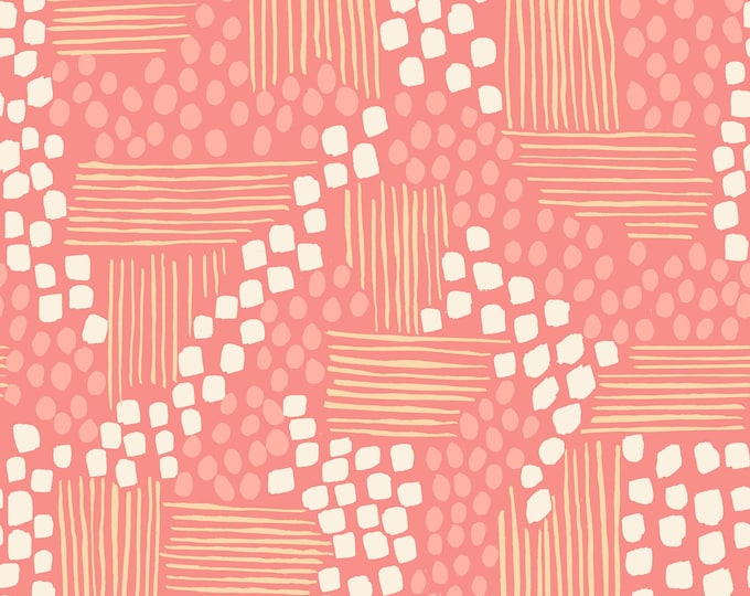 Reimagined Landscapes-- (RS6049 12) Aerial View in Watermelon by Jen Hewett