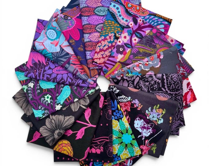 Fat quarter bundle of Various Darks by Anna Maria -- 16 in Total