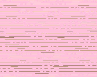Greatest Hits Volume 1 by Libs Elliot for Andover Fabrics - Dashes in Pink - Fat Quarter