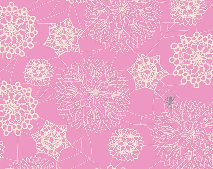 Spooky Darlings by Ruby Star Society -- Fat Quarter of  in Doily Spider Web in Daisy (RS5076 13M)