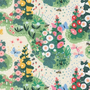 Liebesbrief von Lizzy House -- (37120 11) -- Fat Quarter von Fairy Garden in Eierschale