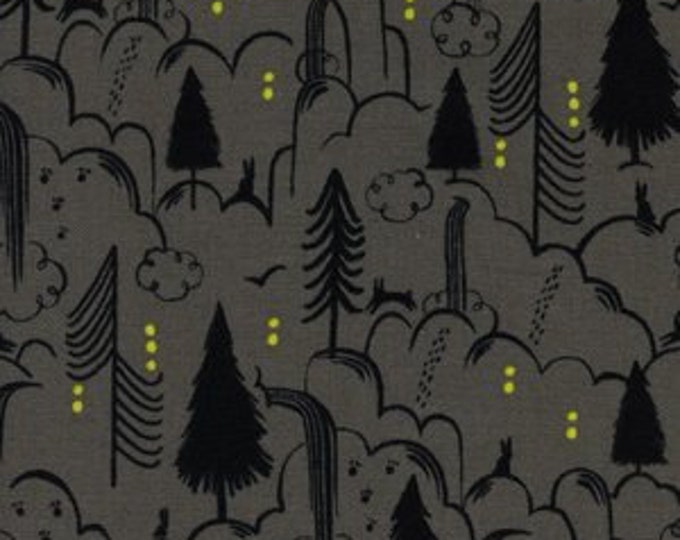 Sleep Tight by Sarah Watts for Cotton and Steel - Fat Quarter- Bunny Hill in Grey