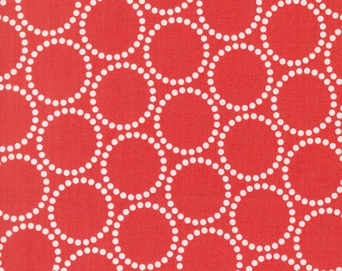 Love Letter by Lizzy House- (37125 18) -- Fat Quarter of Pearl Bracelet in Red