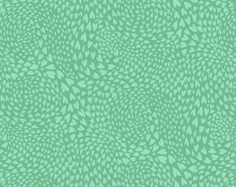 Eden by Sally Kelly for Windham Fabrics - Fat Quarter of 52813-13 Swirl of Hearts in Green