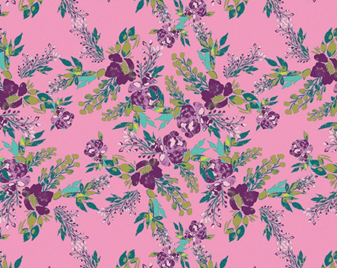 Virtuosa by Bari J. for Art Gallery Fabrics -  Fat Quarter of Episodic Blooms in Rosa