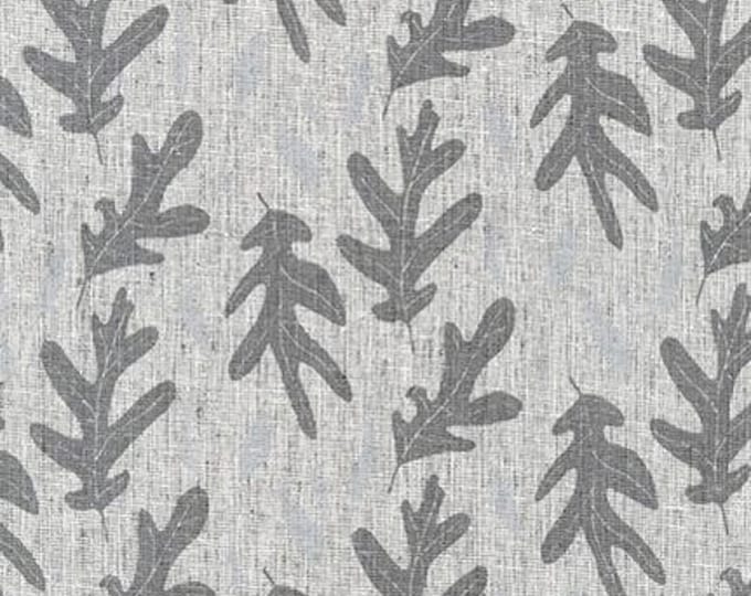 Quarry Trail by Anna Graham for Robert Kaufman, 100% Cotton Linen Canvas -- 25cm -- Oak in Charcoal