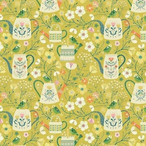 Hedgerow by Bee Brown for Dashwood Studio - Watering Cans - Fat Quarter