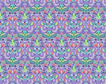 Fat Quarter  - Tula Pink's Tiny Beasts Fabric for Free Spirit Fabrics -- Bear With Me in Glimmer