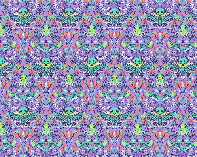 Fat Quarter  - Tula Pink's Tiny Beasts Fabric for Free Spirit Fabrics -- Bear With Me in Glimmer