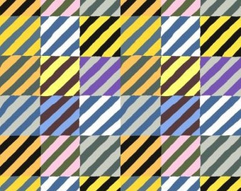 Kaffe Fassett Collective February 2022 -- Fat Quarter of Kaffe Fassett Regimental Ties in Contrast