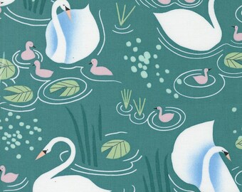 Love Letter by Lizzy House- (37121 24) -- Fat Quarter of Little Loves in Pond