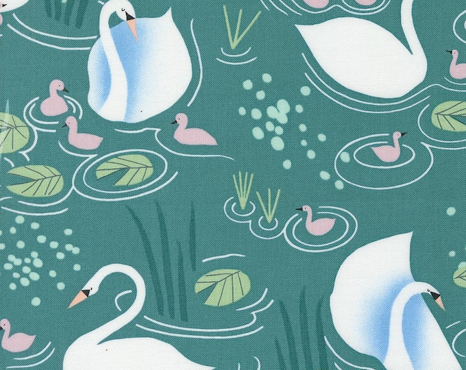 Love Letter by Lizzy House- (37121 24) -- Fat Quarter of Little Loves in Pond