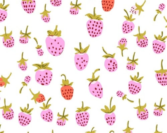 Heather Ross 20th Anniversary Collection for Windham Fabrics - Fat Quarter of Strawberry in Lilac